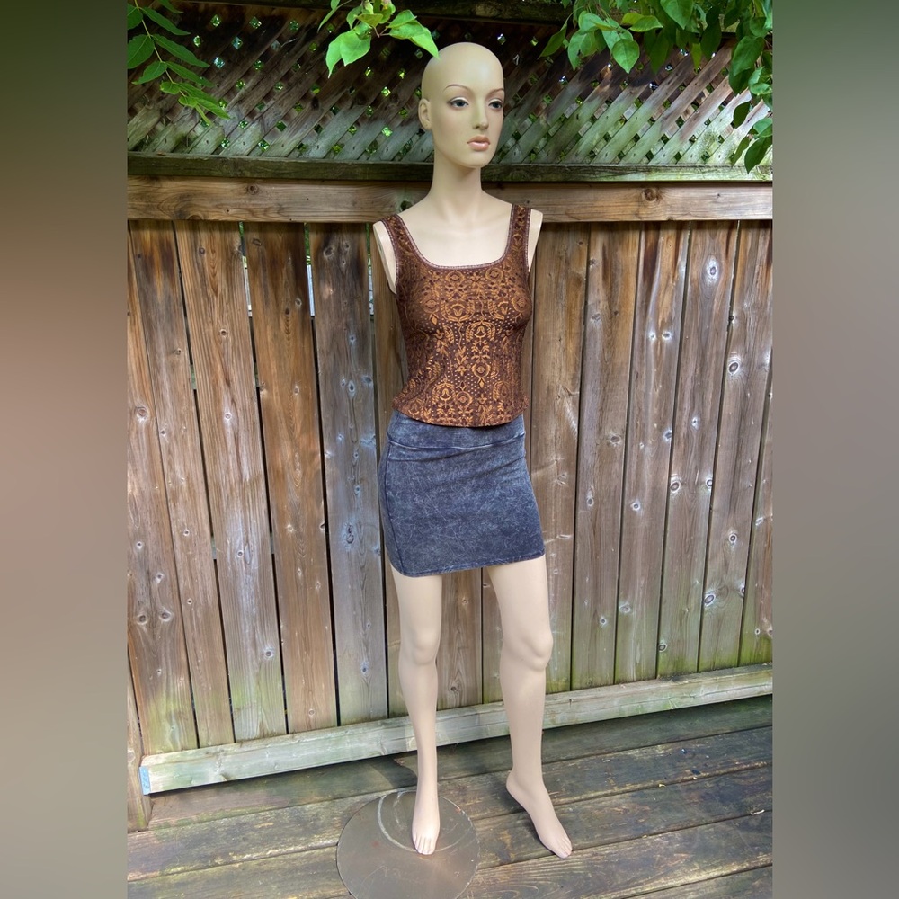 Auburn with Gold Filigree Steam Punk Top